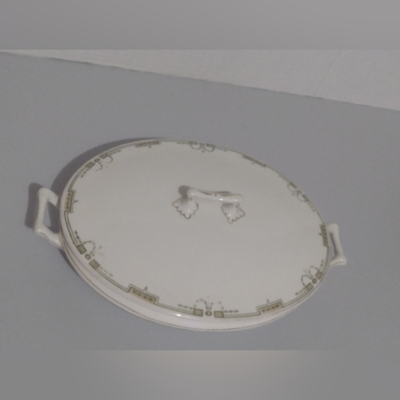 Wood & Sons England Vintage Ivory Covered Bowl Dish With Lid Floral Serving Ware - Picture 4 of 16